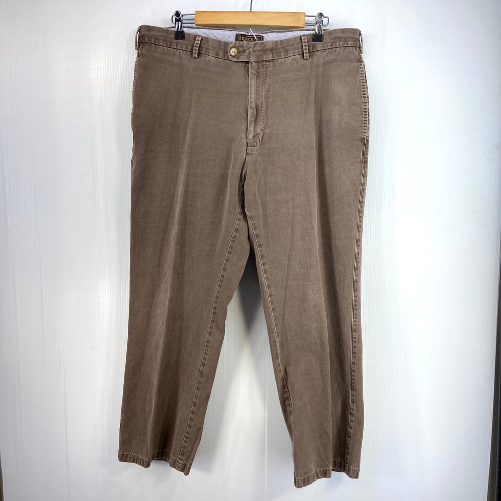 Patrick‎ James Reserve Pima Cotton Chino Pants Brown Mens 38